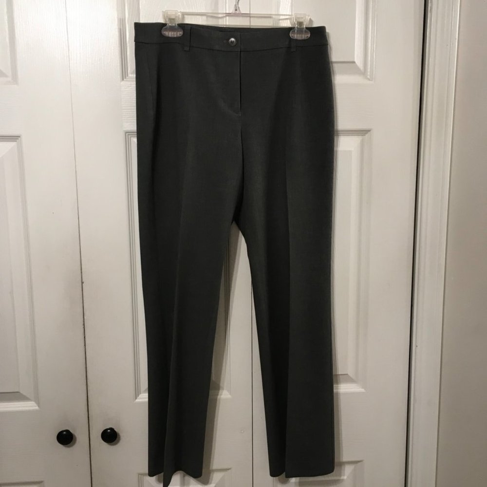 Talbots Gray Curvy  Straight Leg Dress Pants